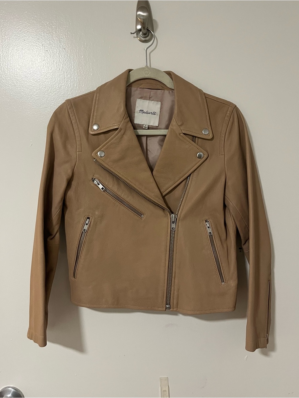Madewell | Tan Leather Moto Jacket